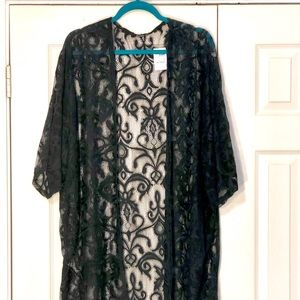 Charlotte Russe Black Lace Cardigan
